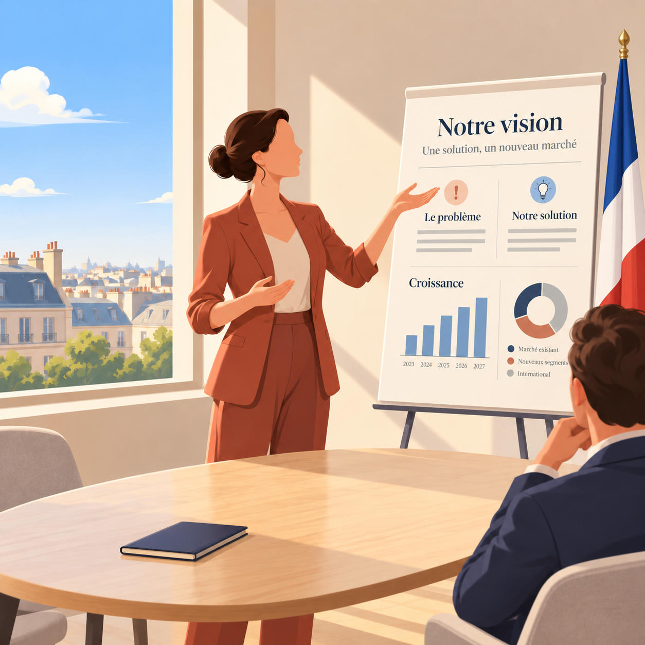 Pitching in French path artwork