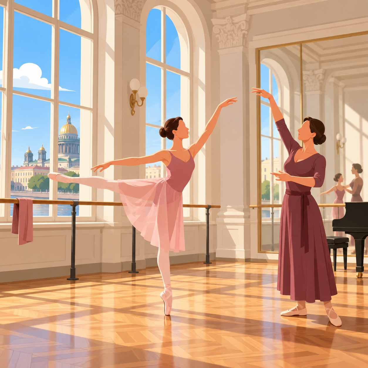Ballet in Russian path artwork